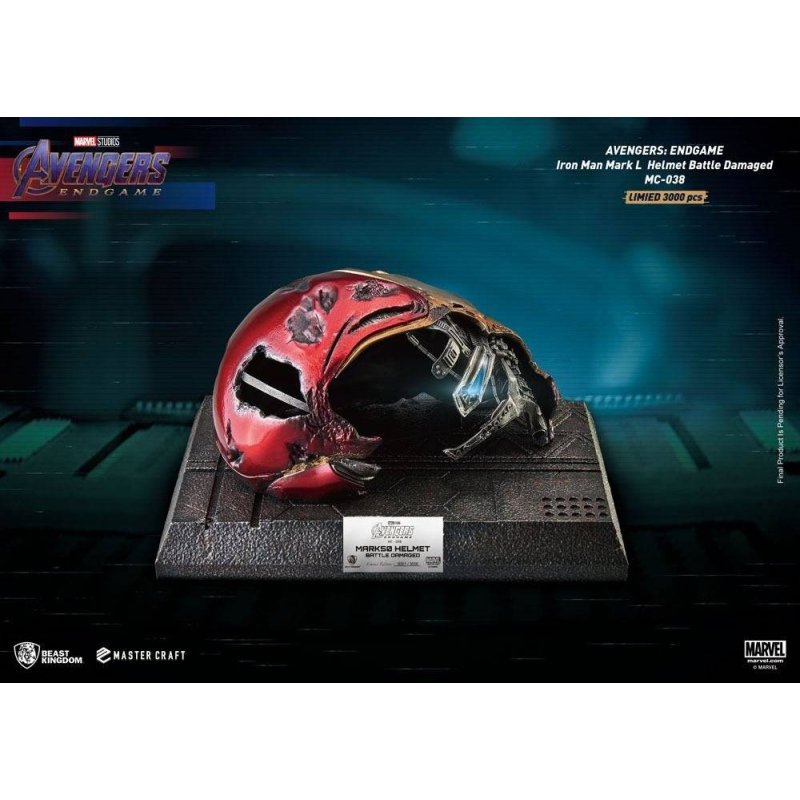 De Toyboys | Avengers Endgame Master Craft Statue Iron Man Mark50 Helmet  Battle Damaged 22 cm