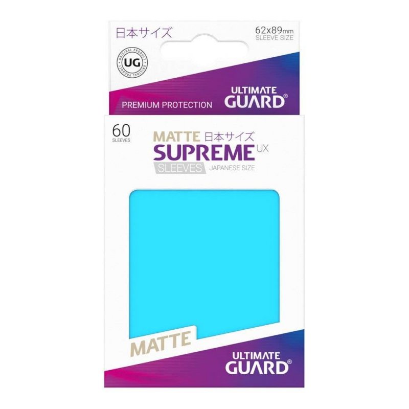 60 Ultimate Guard SUPREME UX Japanese Size Card Sleeves LIGHT BLUE 