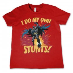 Batman - I Do My Own Stunts - Kids T-Shirt Red