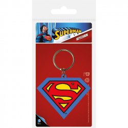 Superman Rubber Keychain Superman Logo 6 cm