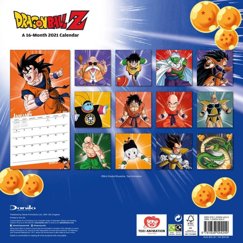 Dragon Ball Z Calendar 2021 *English 