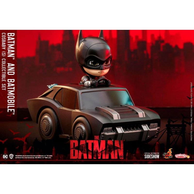 De Toyboys | The Batman Cosbaby Mini Figure Set Batman & Batmobile 12 cm