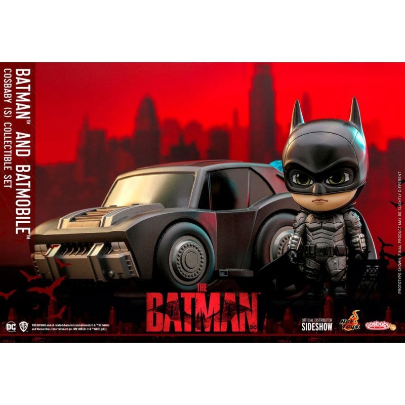 De Toyboys | The Batman Cosbaby Mini Figure Set Batman & Batmobile 12 cm