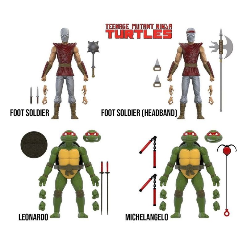 De Toyboys Teenage Mutant Ninja Turtles Bst Axn Action Figure 4 Pack Mirage Comics Foot 5284