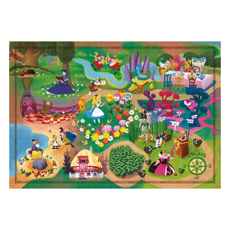 De Toybabes Disney Story Maps Jigsaw Puzzle Alice In Wonderland 1000