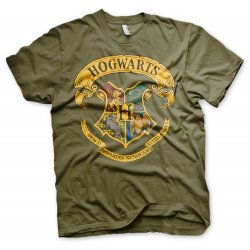 Harry Potter - Hogwarts Crest T-Shirt Olive