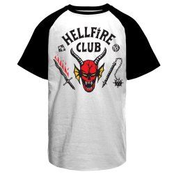 Hellfire Club Baseball T-Shirt White/Black