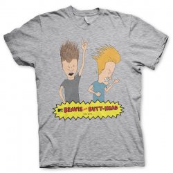 Beavis and Butt-Head Headbanging T-Shirt Grey Heather