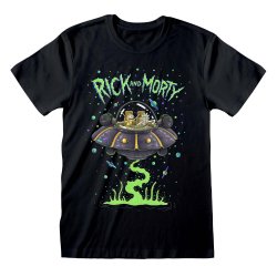 Rick And Morty - Spaceship Unisex T-Shirts Black