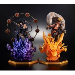 Naruto Shippuden Precious G.E.M. Series PVC Statues Naruto Uzumaki Wind God & Sasuke Uchiha Thunder God 28 cm