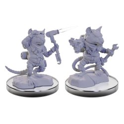 Starfinder Battles Deep Cuts Unpainted Miniatures 2-Packs Ysoki Mechanic Male Case (2)
