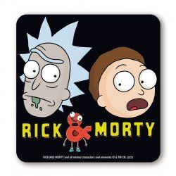 Rick & Morty - Heads - Coasters - black