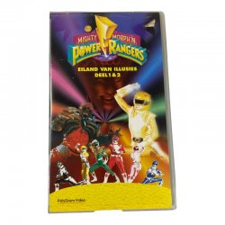 VHS - Mighty Morphin Power Rangers - Eiland Van Illusies Deel 1 & 2