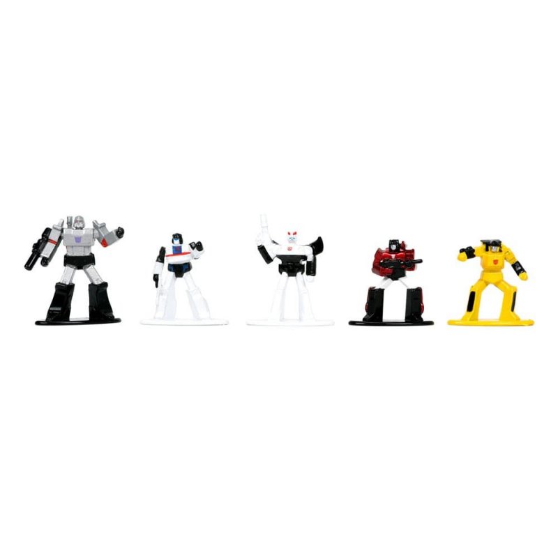 Transformers Wave 3 - Confezione 18 Statuette In Metallo Pressofuso Da 4,2 Cm - Personaggi Originali Autobot E Decepticon