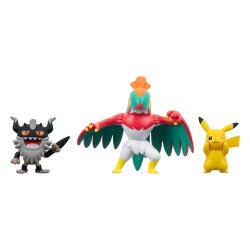 Pokémon Battle Figure Set 3-Pack Pikachu no.8, Perrserker, Hawlucha 5 cm
