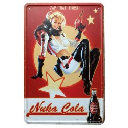 Fallout Metal Sign Nuka Cola Girl