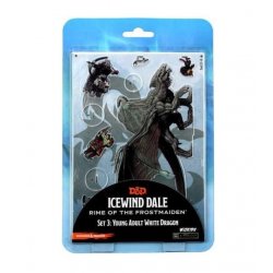 D&D Icons of the Realms Miniature Icewind Dale: Rime of the Frostmaiden 2D Young Adult White Dragon