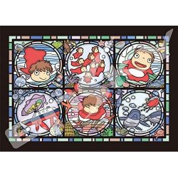 Ponyo Jigsaw Puzzle Stained Glass Ponyos everywhere (208 pieces)