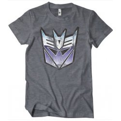 Distressed Decepticon Shield T-Shirt Grey