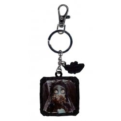 Corpse Bride Metal Keychain Flowers