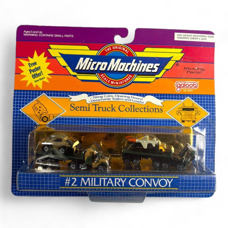 Vintage Micro Machines No 2 Military Convoy Semi Truck Collection 