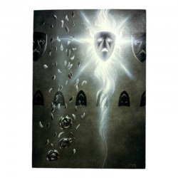 Joseph Michael Linsner: Dawn and Beyond Card no.57 - Raise the Masks