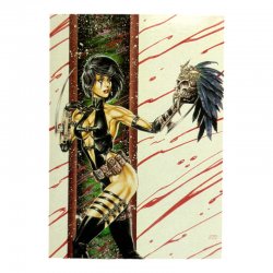 Joseph Michael Linsner: Dawn and Beyond Card no.63 - Razor's Feathered Head