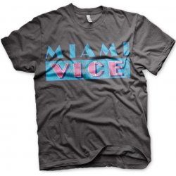 Miami Vice Distressed Logo T-Shirt Dark Grey