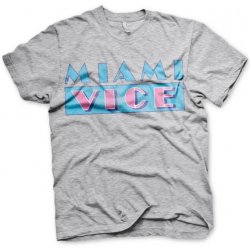 Miami Vice Distressed Logo T-Shirt Heather Gray