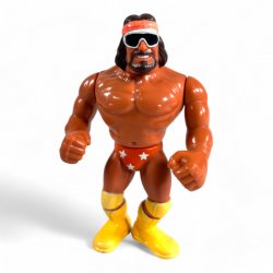 WWF - Macho Man Randy Savage (Orange Trunks) Vintage Action Figure