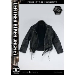 Terminator Leather Biker Jacket for 1/2 T-800 Statues