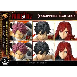 Fairy Tail PVC Statue 1/6 Natsu, Gray, Erza, Happy Deluxe Bonus Version 57 cm