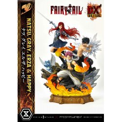 Fairy Tail PVC Statue 1/6 Natsu, Gray, Erza, Happy Deluxe Version 57 cm