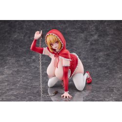 Original Character PVC 1/5 Little Red Riding Hood And The Wolf Girl Little Red Riding Hood 21 cm