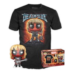 Deadpool POP! & Tee Box Heavy Metal Size M