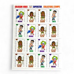 Coliseum Video WWF Superstar Caricature Stamps