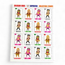 Coliseum Video WWF Superstar Caricature Stamps