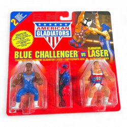 American Gladiator - Gladiator Blue Challenger vs Gladiator Laser MOC (European Card)