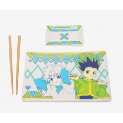 Hunter x Hunter Ceramic Sushi Set with Chopsticks Gon & Killua