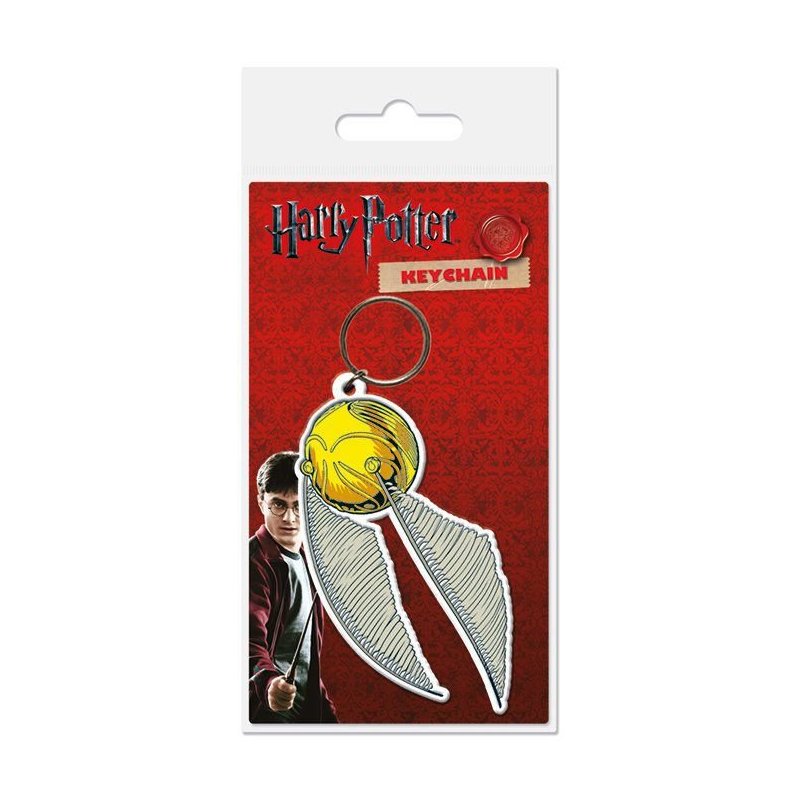 Harry Potter 4,5x6 cm Gummi Schlüsselanhänger Keyring Snitch ca 