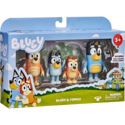 Bluey: Family 4 Piece Figure Set