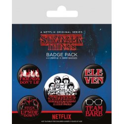 Stranger Things Pack 5 Chapas Characters