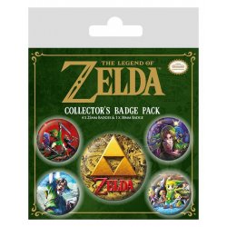 Legend of Zelda Ansteck-Buttons 5er-Pack Classics