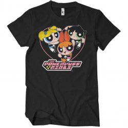 Powerpuff Girls Heart Big & Tall Black T-Shirt