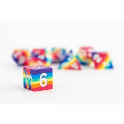 FanRoll Sharp Edge Silicone Dice Set Rainbow (7)