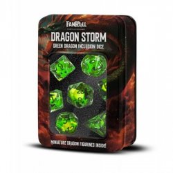 Dragon Storm Inclusion Dice Set Green Dragon (7)