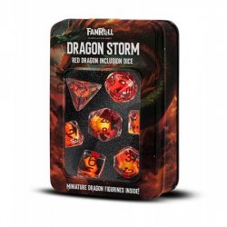 Dragon Storm Inclusion Dice Set Red Dragon (7)