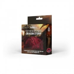 Dragon Storm Dice bag with compartments Red Dragon Scales
