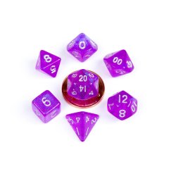 FanRoll Mini Dice Set Stardust Purple (7)
