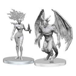 Pathfinder Deep Cuts Unpainted Miniatures Gargoyle & Shae